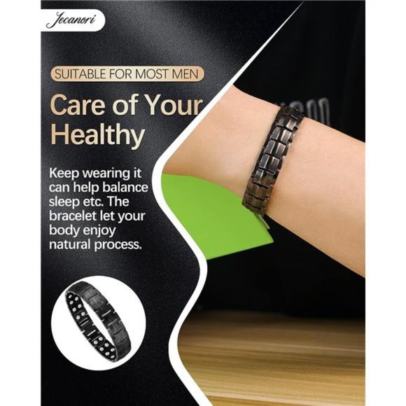 Magnetic Bracelets for Men - Ultra Titanium Steel Men's Bracelet + Remove Tool - Picture 4 of 6